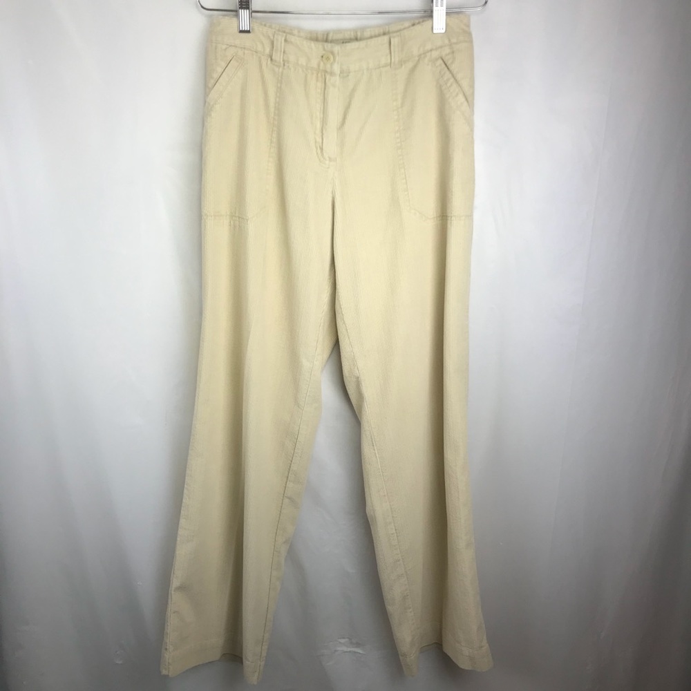 3/$10! J Jill ivory cream corduroy pants 8